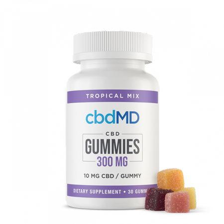 cbdMD gummies in white background