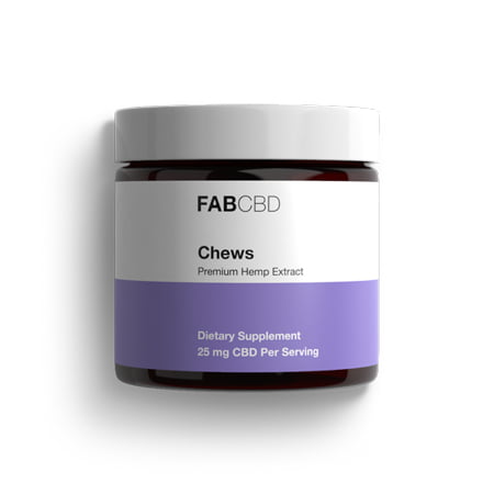 FabCBD edibles chews in white background