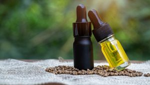 Full Spectrum CBD Oil and CBD Oil in Clear Bottle