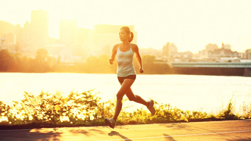 healthy woman running in the morning